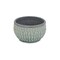 Contemporary Home Living 8" Green Round Pot with Overlapping Leaf Embossed Outdoor Planter Pot
